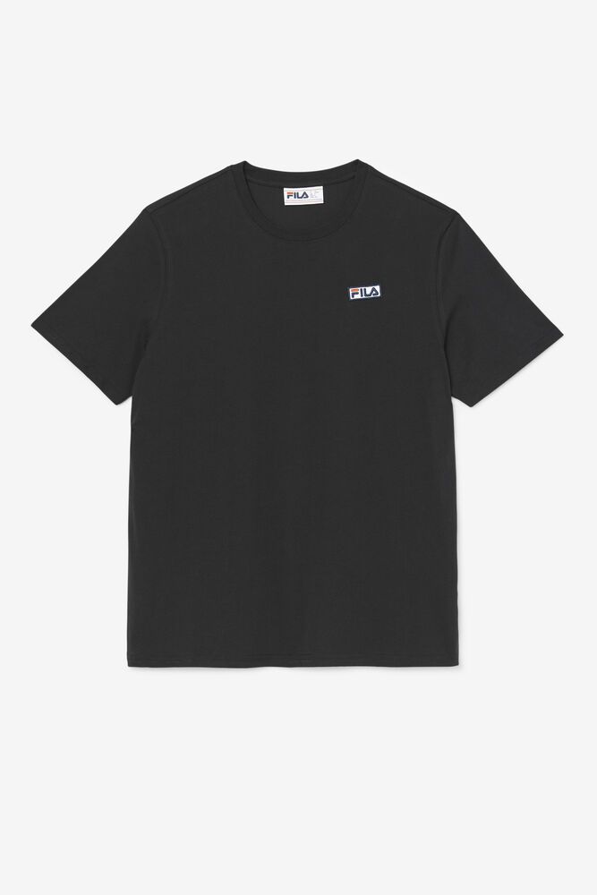 Fila Skylar Black T-Shirt Mens - NZ 07356-UTHG